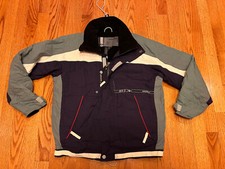 Rossignol SKI JACKET boys 10 Purple Gray Missing Hood Race Team Snowboard