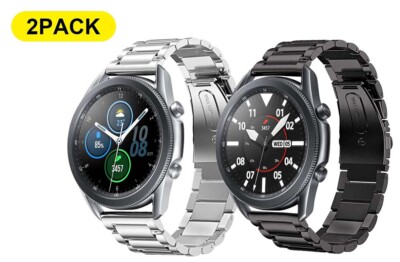 2Pack Stainless Steel Band Strap For Samsung Galaxy Watch 3 41/45 Active 2 44/40