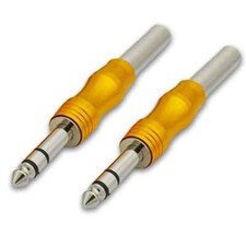 2,1/4 Stereo TRS heavy duty male audio speaker guitar cable connector plug JACK
