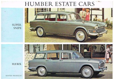 HUMBER SUPER SNIPE SERIE IVa & HAWK SERIE IVa ESTATE 1966 FACTORY SALES BROCHURE