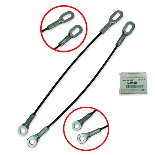 2 Pcs. Strap Wire Cable Rear Tailgate For Mitsubishi L200 Trion 2016 2018 UTE - Picture 3 of 6