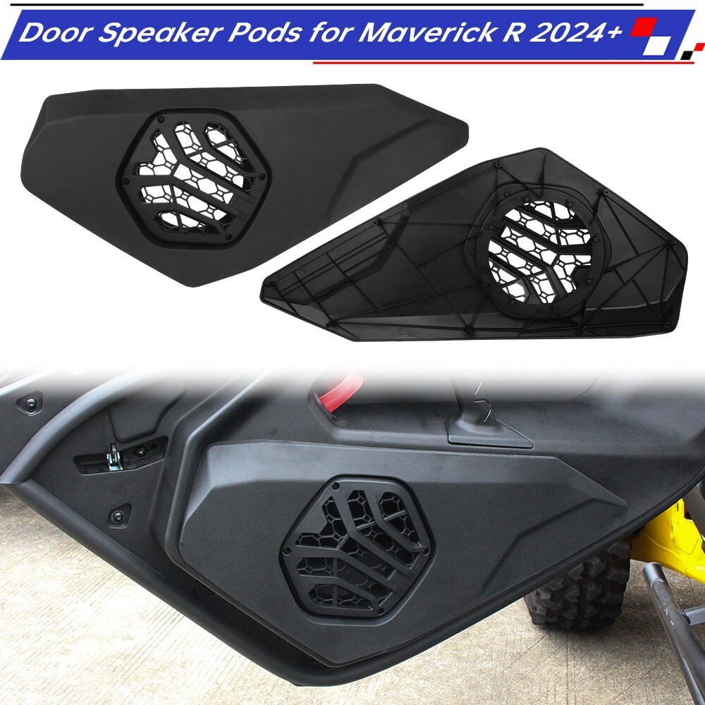 2PCS Door Speaker Pods Panels Compatible with Can-Am Maverick R  2024+(2 Seater)
