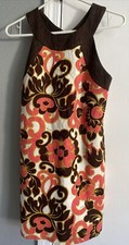 An Original Milly of New York Size 4 Vintage Colorful Sheath Cotton Dress Lined