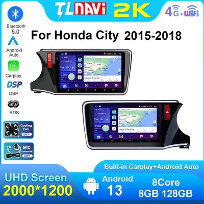 For 2015-2018 Honda City LHD/RHD 8octa 8G128G Android Auto Carplay GPS Player