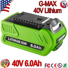 For Greenworks 2901319 G-MAX 40V 6.0Ah Battery 29472 29462 20202 29252 Lithium