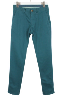 Massimo Dutti Pants Mens US 30 Chino Slim Fit Zip Fly Blue