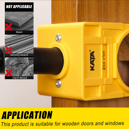 Door Lock Installation Kit 1-3/8" - 1-3/4" Hole Saw Set for Wooden Doors - Picture 6 of 12