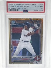 2021 Bowman 1st Chrome Emmanuel Rodriguez Gold Refractor# 16/50 #BCP-207 Twins