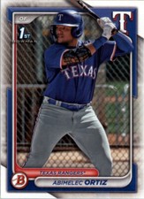 2024 Bowman Abimelec Ortiz 1st Bowman Paper BP-16 Texas Rangers Prospect