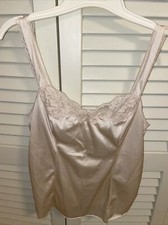 Womens Vintage KAYSER Camisole Sz 36 NUDE Lace Neckline Nylon