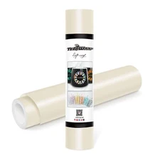Permanent Adhesive Vinyl Matte Ivory White 12" x 10ft Craft Cutting Material