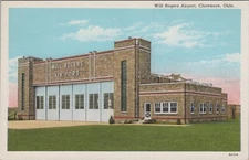 MR ALE Claremore Oklahoma~Will Rogers Airport~American Art~c1930s UNP B2369