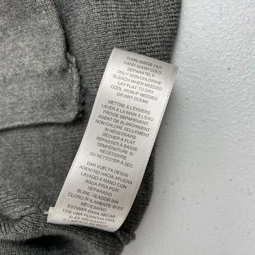 Michael Kors Hoodie Men's Size Medium Gray Leather Elbow & Shoulder Full Zip - Picture 10 of 13