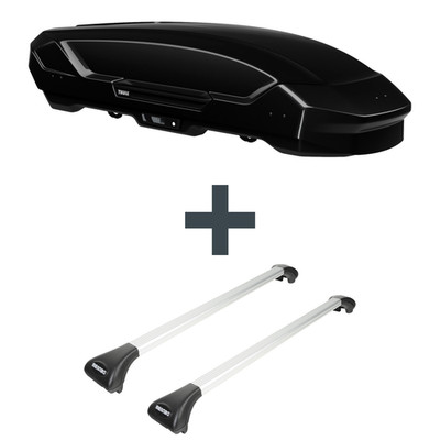 Dachbox Thule Motion 3 Sport + Dachträger Menabo für Isuzu D-Max 4WD II TFR/TFS