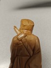 vintage Chinese carved boxwood(??)  figurine of a man. Appro.4.5" tall. READ — photo 4