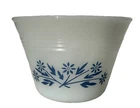 Vintage Dynaware Pyr-O-Rey Cornflower Blue Dish Custard Cup Milk Glass Ramekin