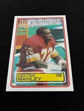 DEXTER MANLEY ROOKIE 1983 WASHINGTON REDSKINS TOPPS NRMT 191 FOOTBALL CARD. rookie card picture
