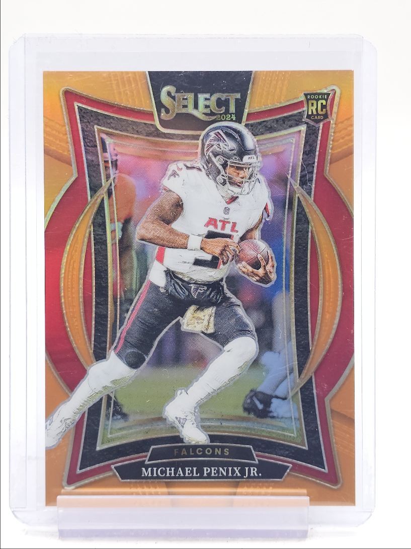 MICHAEL PENIX JR. 2024 SELECT CONCOURSE ROOKIE ORANGE PRIZM RC /49 Q4920