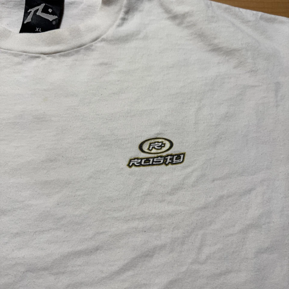 Vintage 90s Rusty Surf Skate Dragon Graphic Single Stitch T-Shirt Men's - XL - Image 3 of 4