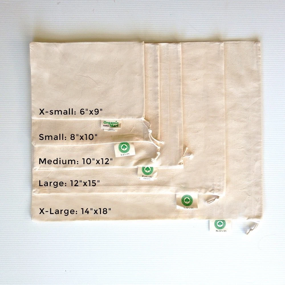 Organic Cotton Mart Produce Bags - Thumbnail 4