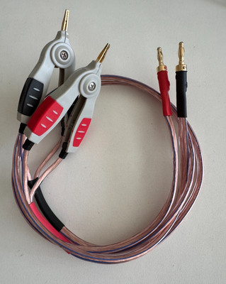 Kelvin Clip LCR Messgerät Gold Bananen 99,99% OFC Kupfer Kabel