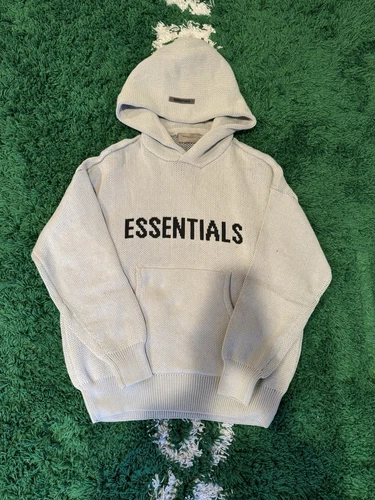 Felpa con cappuccio Fear of god Essentials Light Avena SS21 maglia