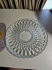 Windsor Clear Platter Depression Glass by Jeanette Sawtooth Edge Service Plate