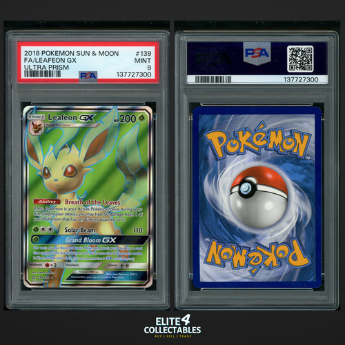 Leafeon-GX graded PSA 9 for sale on eBay