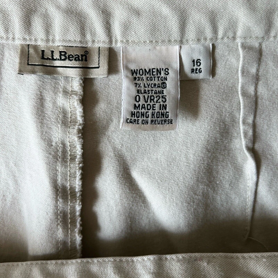 Pantalones cónicos LL BEAN para mujer color tostado 16 cremallera frontal plana Foto 4 de 4