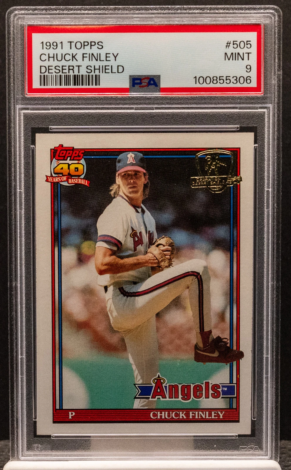 Chuck Finley trading card