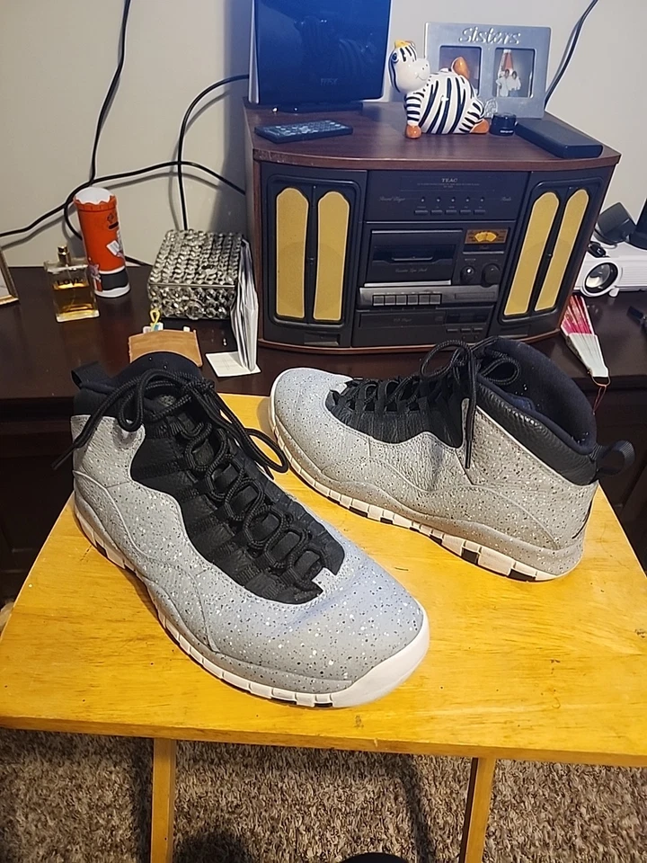 Nike AIR JORDAN 10 RETRO Cement Light Grey Smoke/Black Men’s size 12 - Image 2 of 4