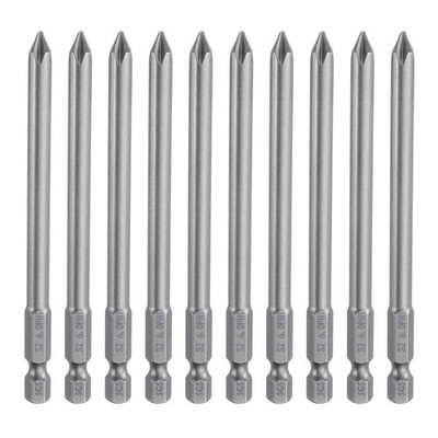 10pcs Phillips PH1 1/4\'' Hexagon Screwdriver Tip for Magnetic 100mm Rod 6mm