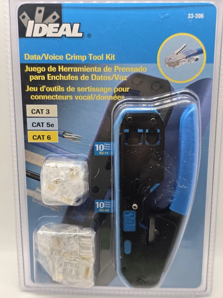 Ideal 33-396 Data/Voice RJ-11/RJ-45 Crimp Tool Kit for CAT 3/5e/6 - Image 2 of 4