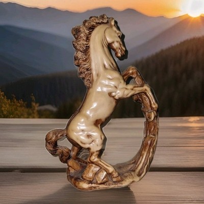Vintage Italian Kunst Art Rearing Horse Skulptur A. Giannetti - XL rare Figure 