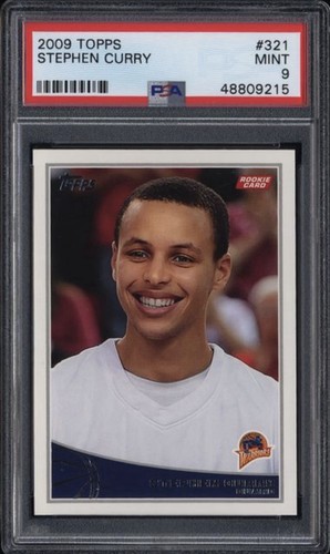 2009 Topps Stephen Curry Rookie #321 RC PSA 9 MINT Golden State Warriors