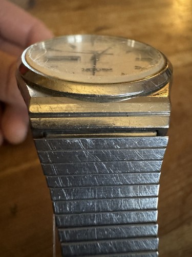 RARE Ricoh Riquartz Snowflake Dial 580507 Day Date Vintage Men Watch - Bild 7 von 15