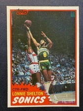 1981 Topps W86 Lonnie Shelton Seattle Supersonics