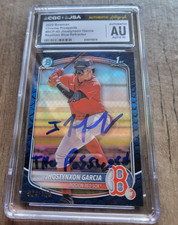 Jhostynxon Garcia Signed 2025 Bowman Baseball Card #BCP43 CGC JSA Red Sox /150