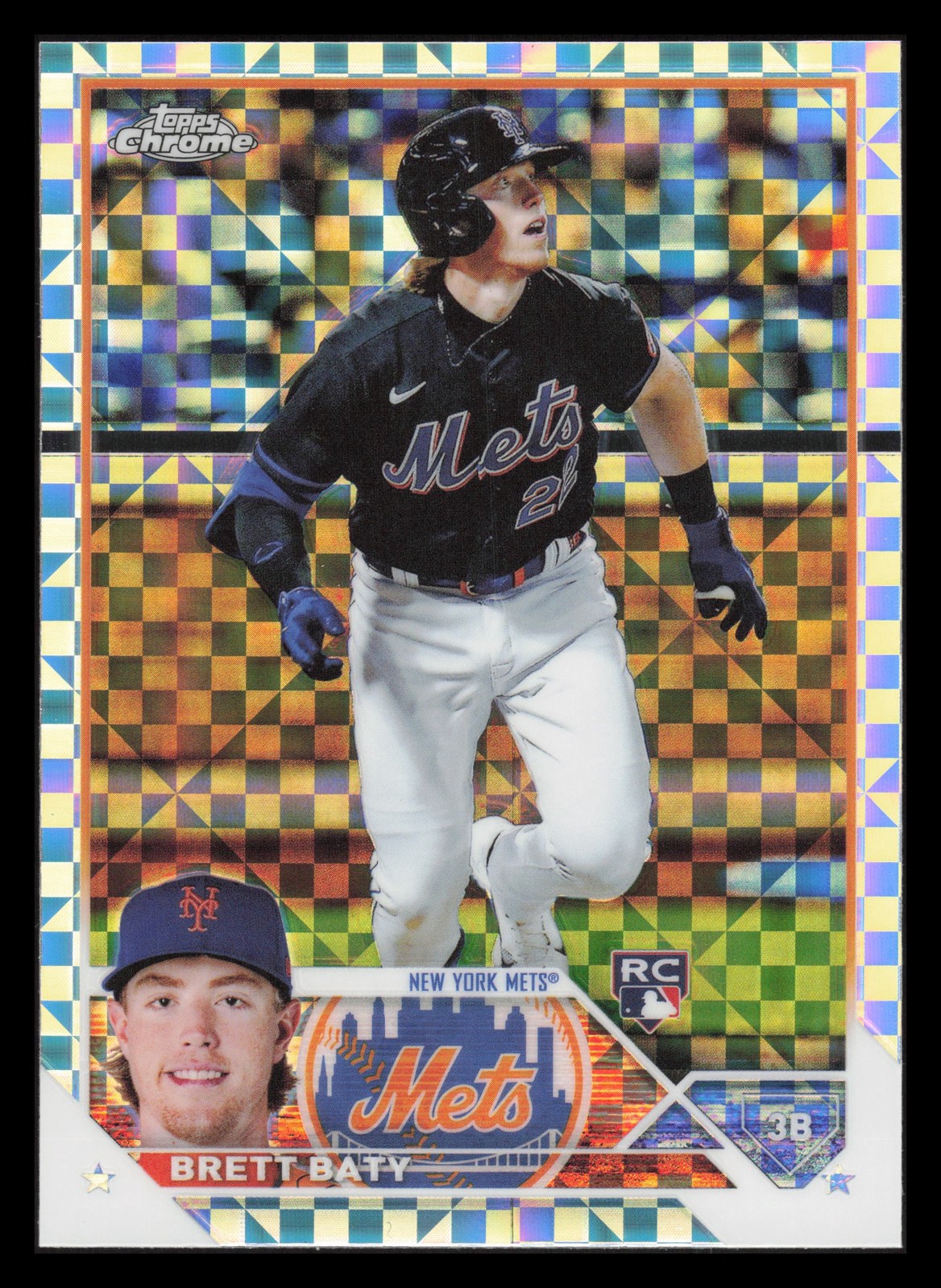 Brett Baty RC X-Fractors 2023 Topps Chrome #204 New York Mets