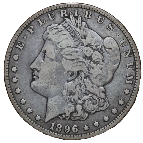 1896-O Fine++ Morgan Dollar.  .900 fine silver.  Problem Free Coin