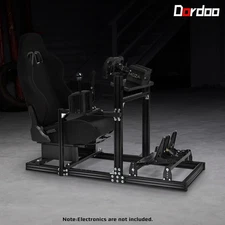 Dardoo 3060mm Racing Sim Cockpit With Black Seat Fit Logitech G920 Thrustmaster
