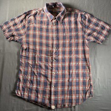 Altamont Shirt Men's XL Red Blue Short Sleeve Plaid Skate Andrew Reynolds