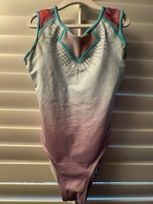 ROCSA leotard GYMNASTICS DANCE size adult extra small AXS pastel PURPLE BLUE