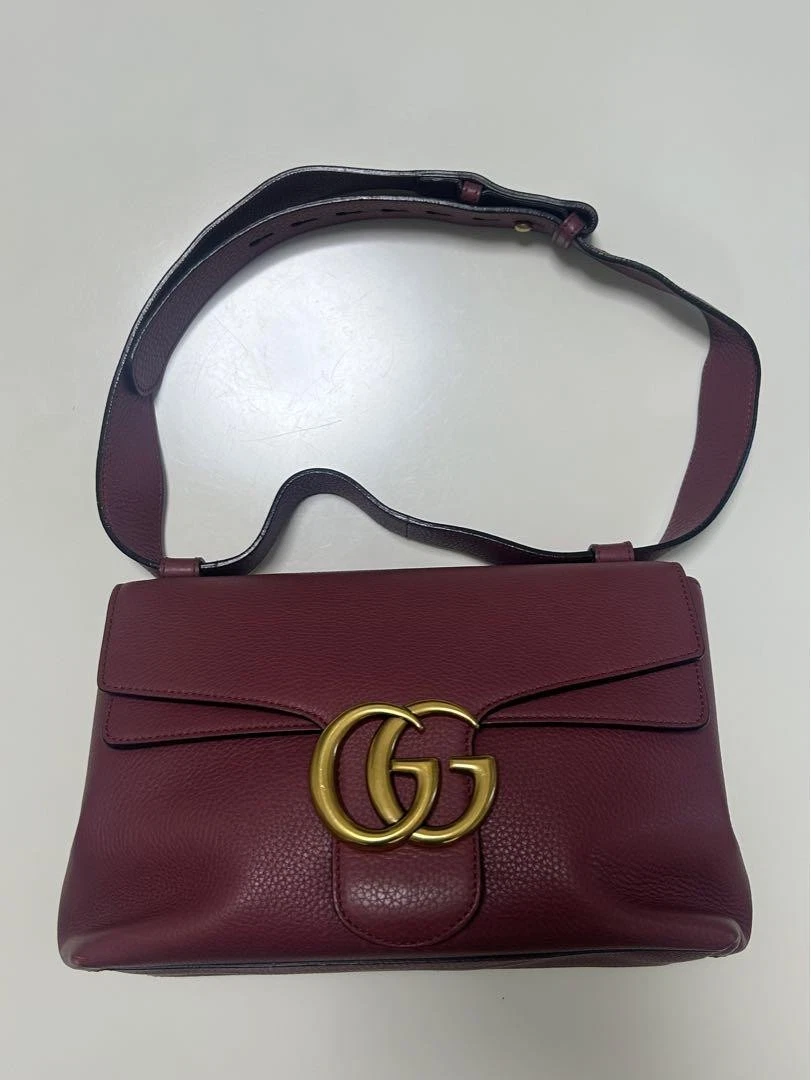 Sac à bandoulière Gucci Gg Marmont couleur bordeaux luxe sac à main créateur sac à main