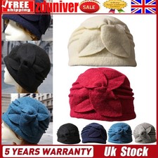 Flower Cloche Hat Soft Warm 1920S/1930S Downton Abbey Style Winter Ladies Cap UK