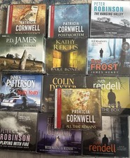 14 X Crime / Action / Thriller  CD Audiobooks Christie , Cornwell, Rendell James