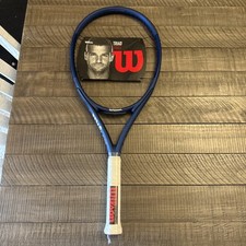 New Wilson Triad Three 113 9.3oz Unstrung 2 4 1/4 blue white tennis racket