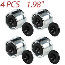 4X Trailer Bearing Dust Cap Wheel - Trailer Axle Grease Cover 1.98" with Extra