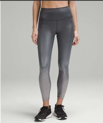 Lululemon Wunder Train HR Tight 25  Gray Matte Foil Size 4 Brand New with TAGS!