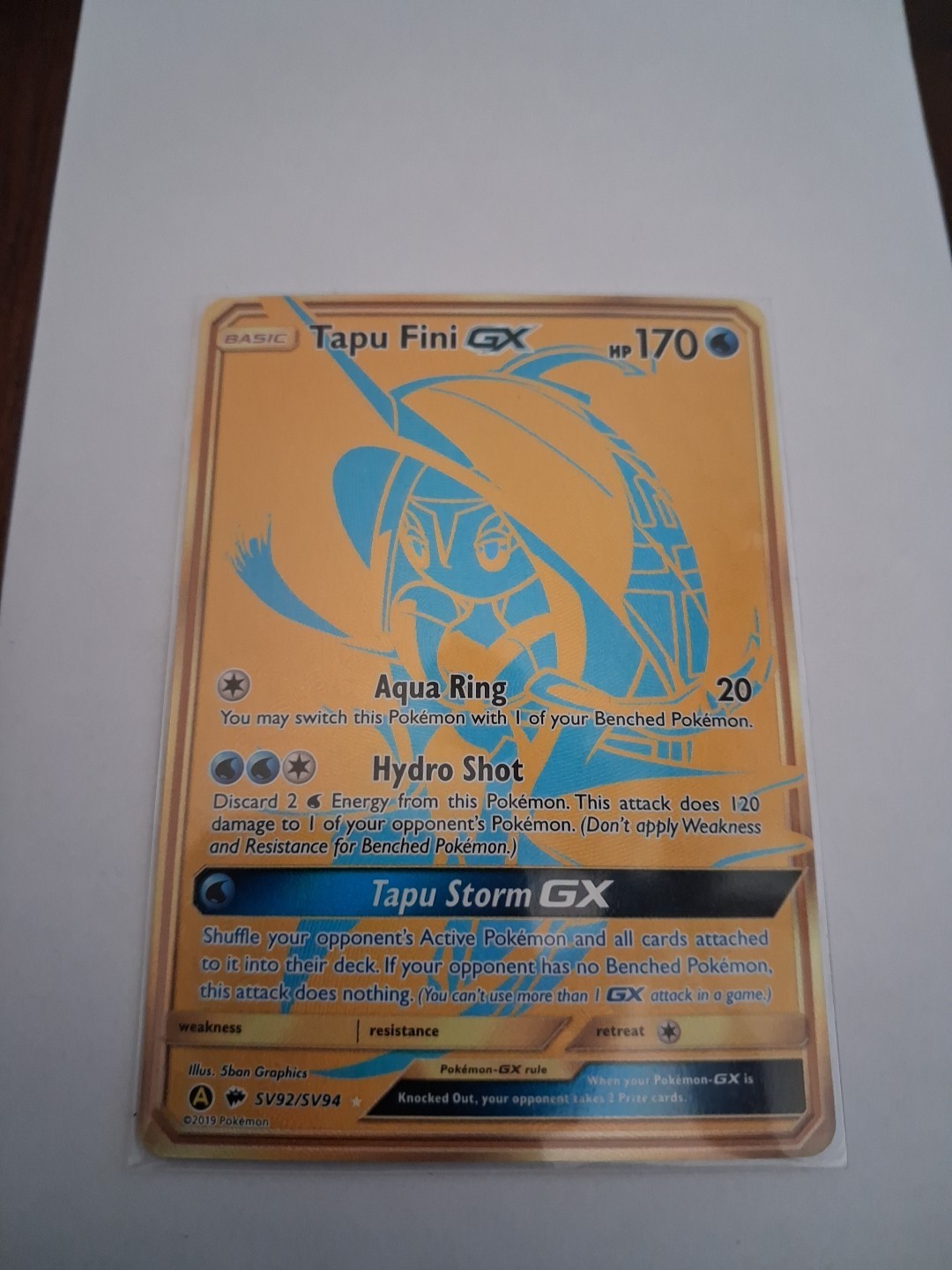 Tapu Fini GX Shiny Holo Rare Hidden Fates: Shiny Vault SV92/SV94 NM